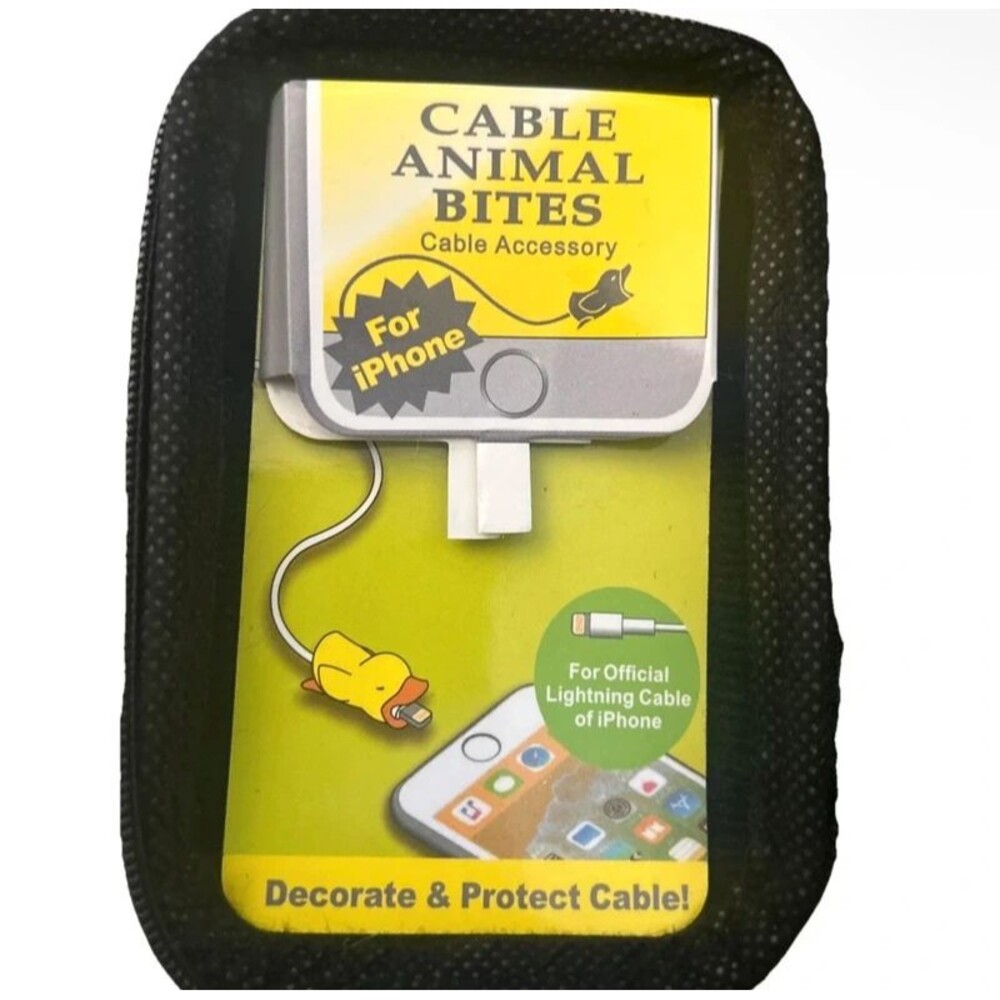 Set of 4 Cartoon Animal Fish Byte Cable Protectors for USB iPhone Charger Cord